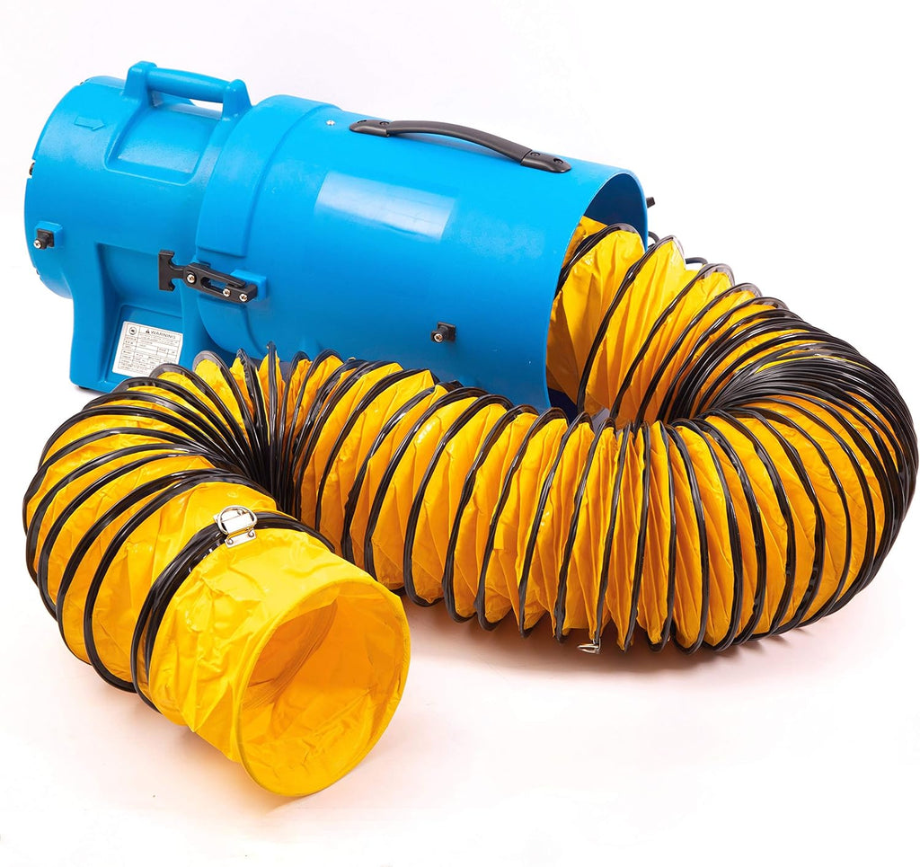 Plastic Compaxial Blower with 25' Ducting and Canister Assembly (8inch) F46736