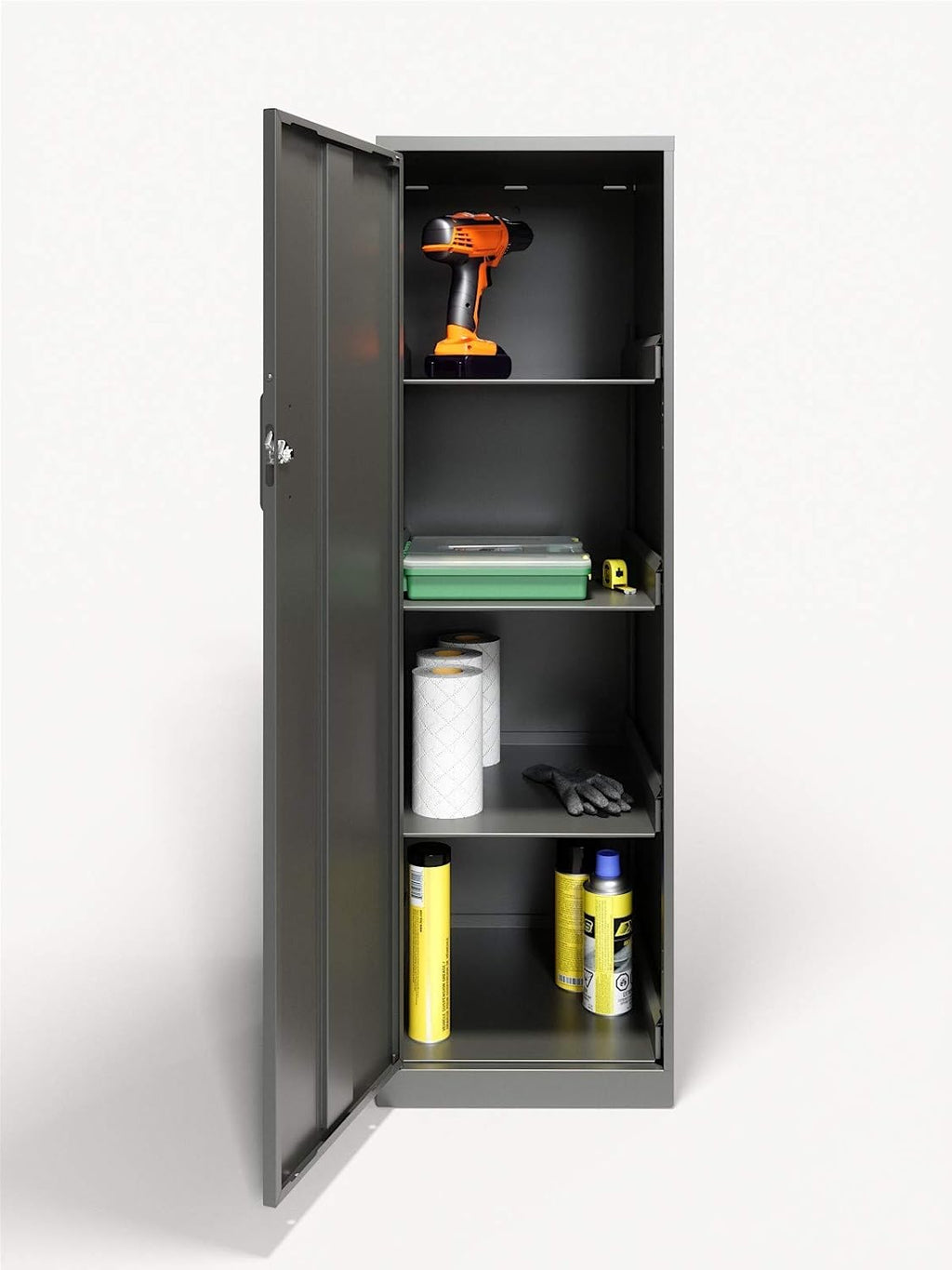Charcoal 4 Shelf Personal Cabinet K7681