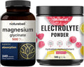 Magnesium Glycinate Capsules 500mg & Electrolyte Hydration Powder Bundle Pack U838389