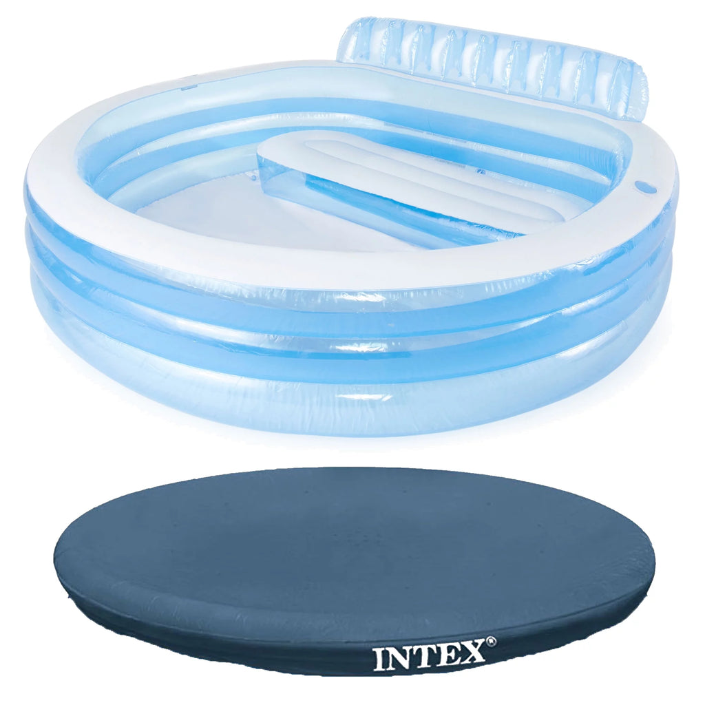 Round Inflatable Pool with Pool Cover J110170