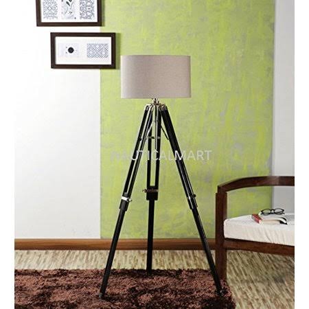 Vintage Wooden Tripod Floor Lamp J481037