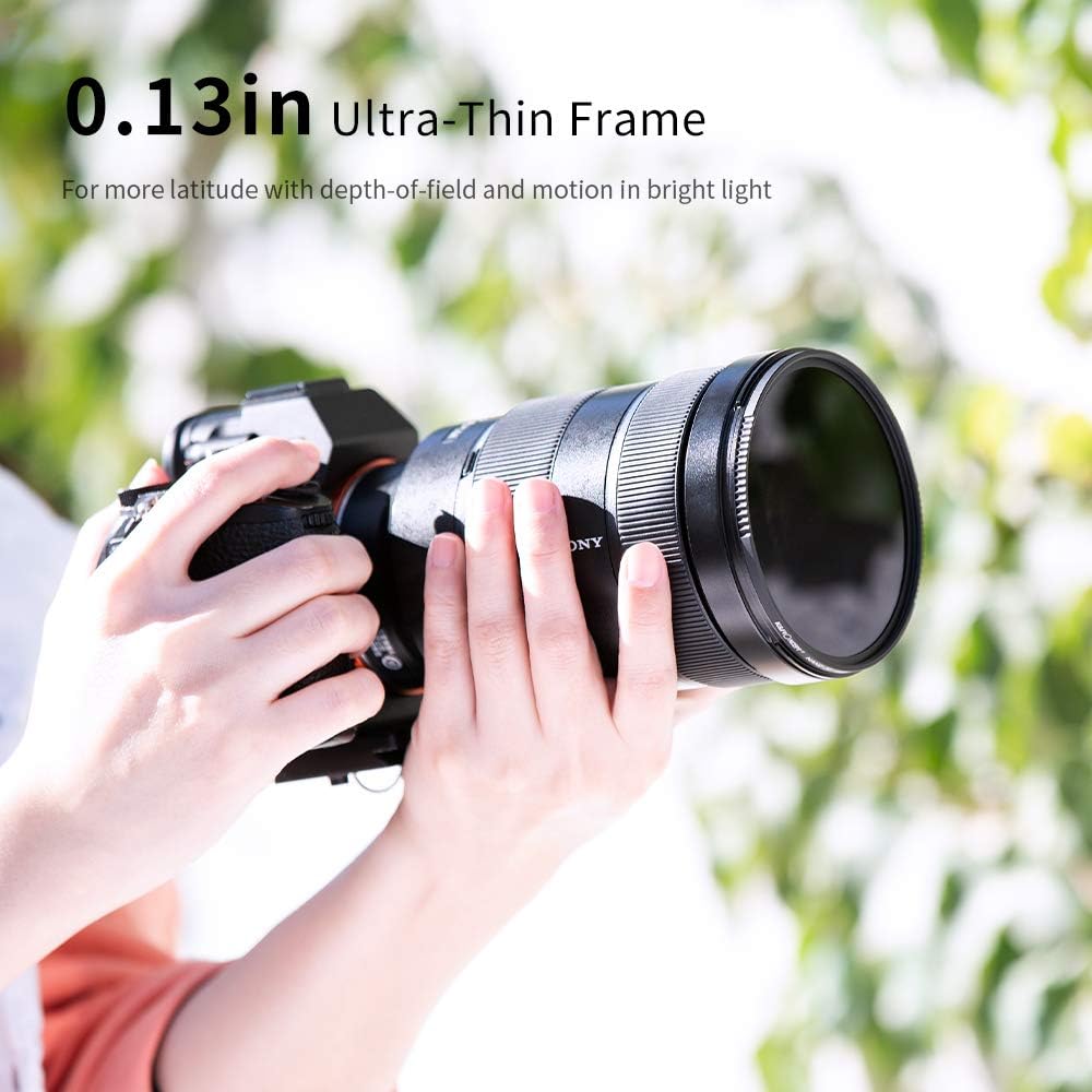 49mm Fixed ND Lens Filter Kit, Neutral Density ND4 ND8 ND64 ND1000 Filter Set with 4-Filter Pouch U406
