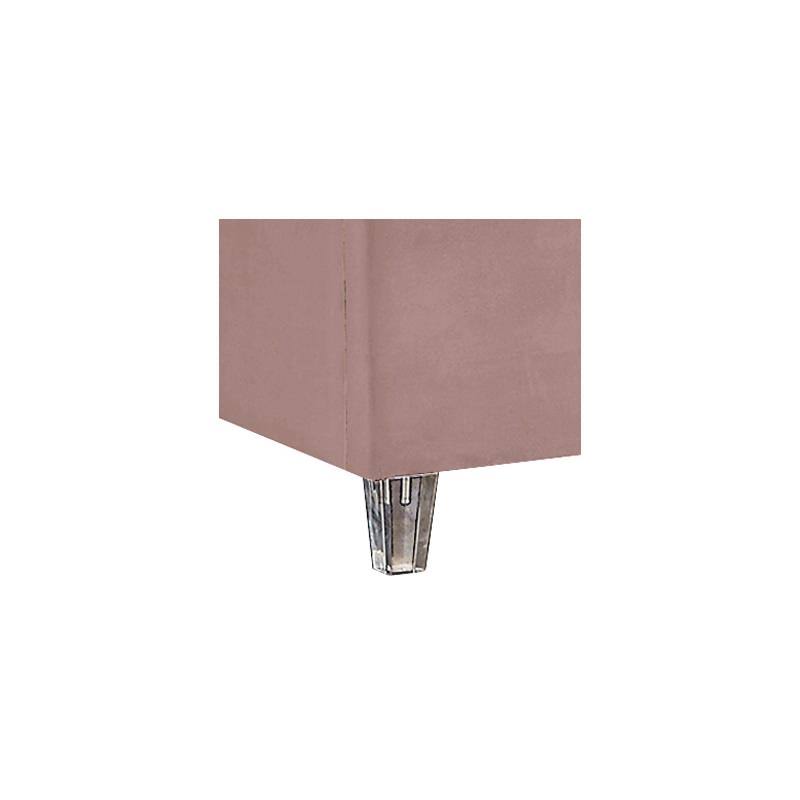 Pink Velvet Twin Bed C51743