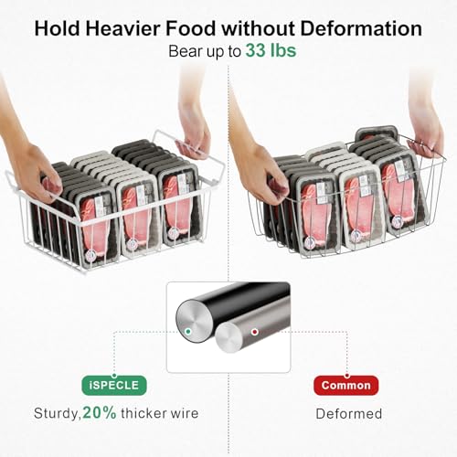 4 Pack Stackable Black Freezer Organizer Bins A150102