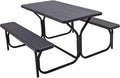White Metal Base Picnic Table Bench Set C9734