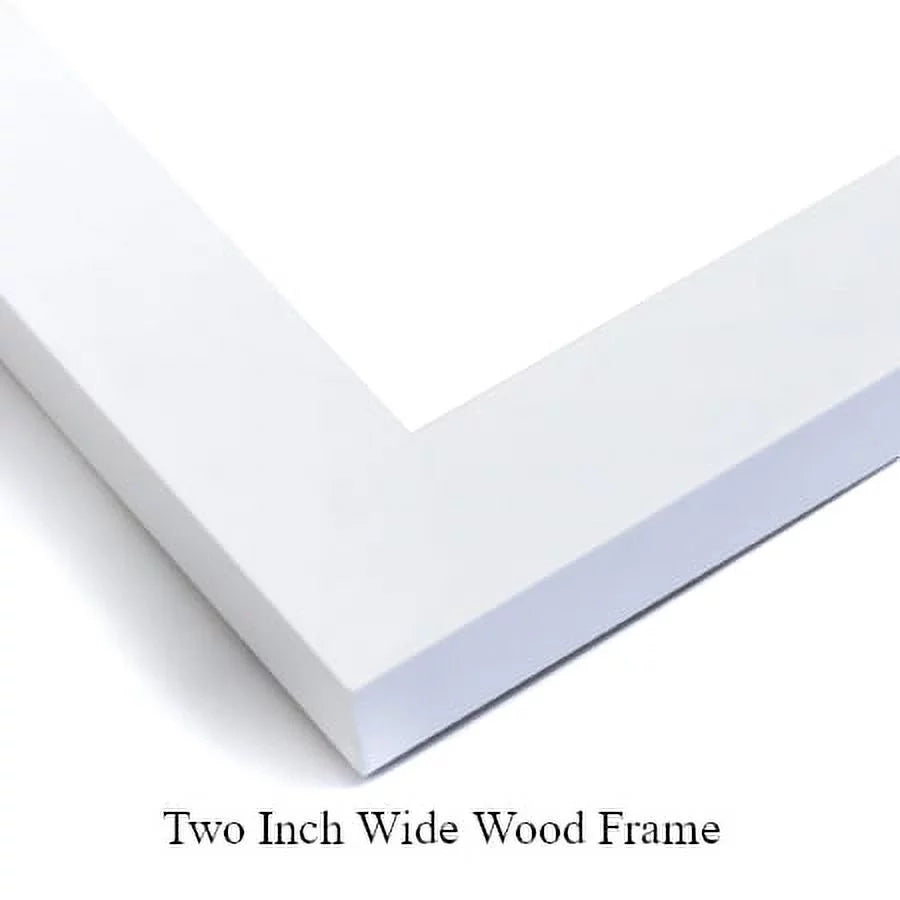 White 11x14 Wood Framed Art Print K391330