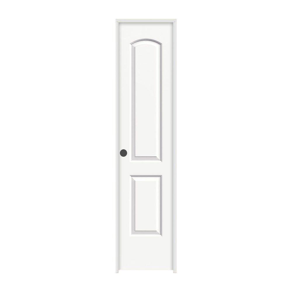 18 in. x 80 in. White Painted Right-Hand Molded Composite MDF Single Prehung Interior Door L424348
