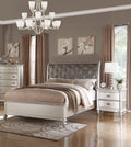 California King Size 3pc Set Faux Leather Tufted Headboard Bedroom Furniture S95998