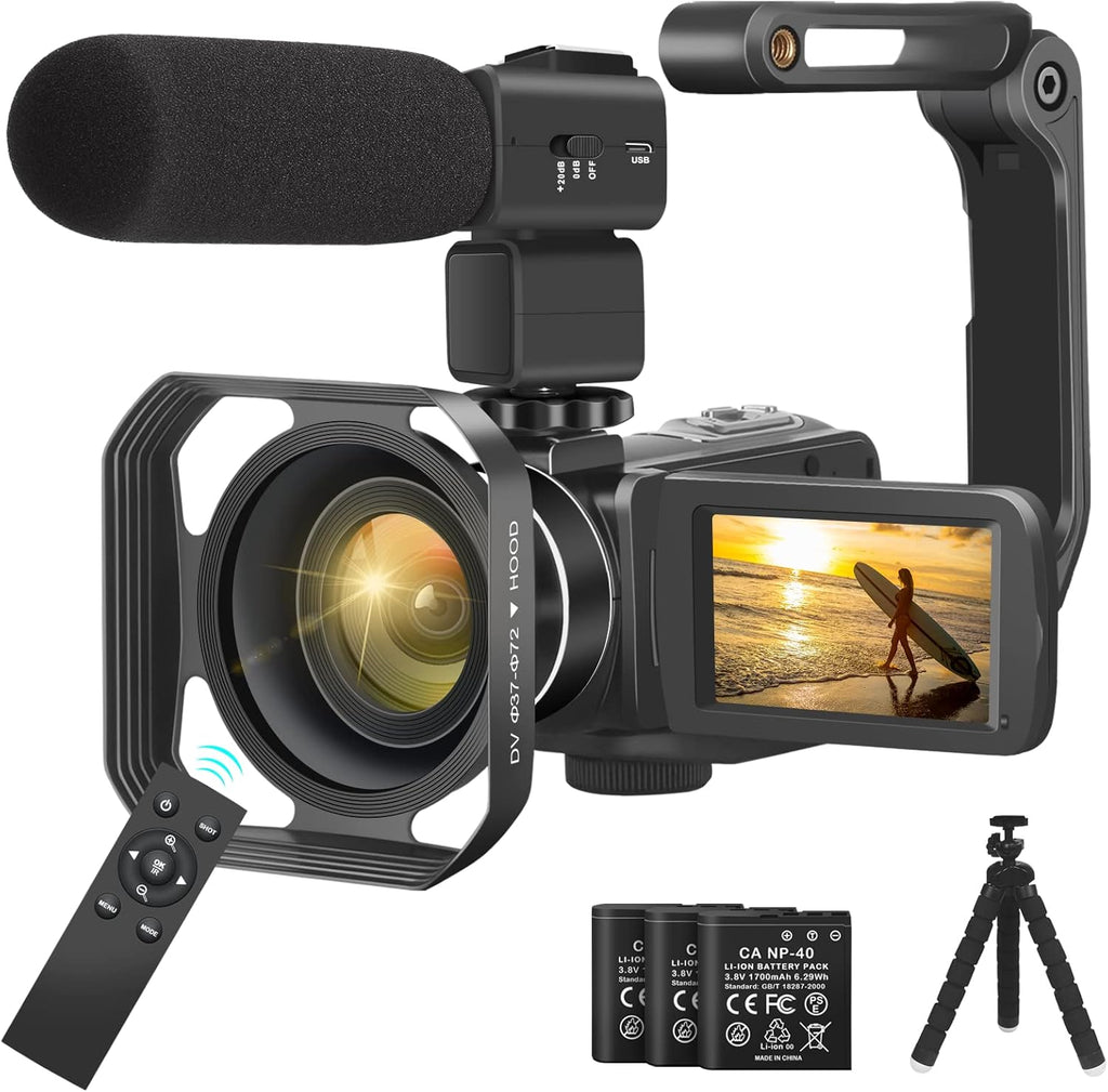 4K 56MP UHD Camcorder with IR Night Vision 18X Digital Zoom Q169