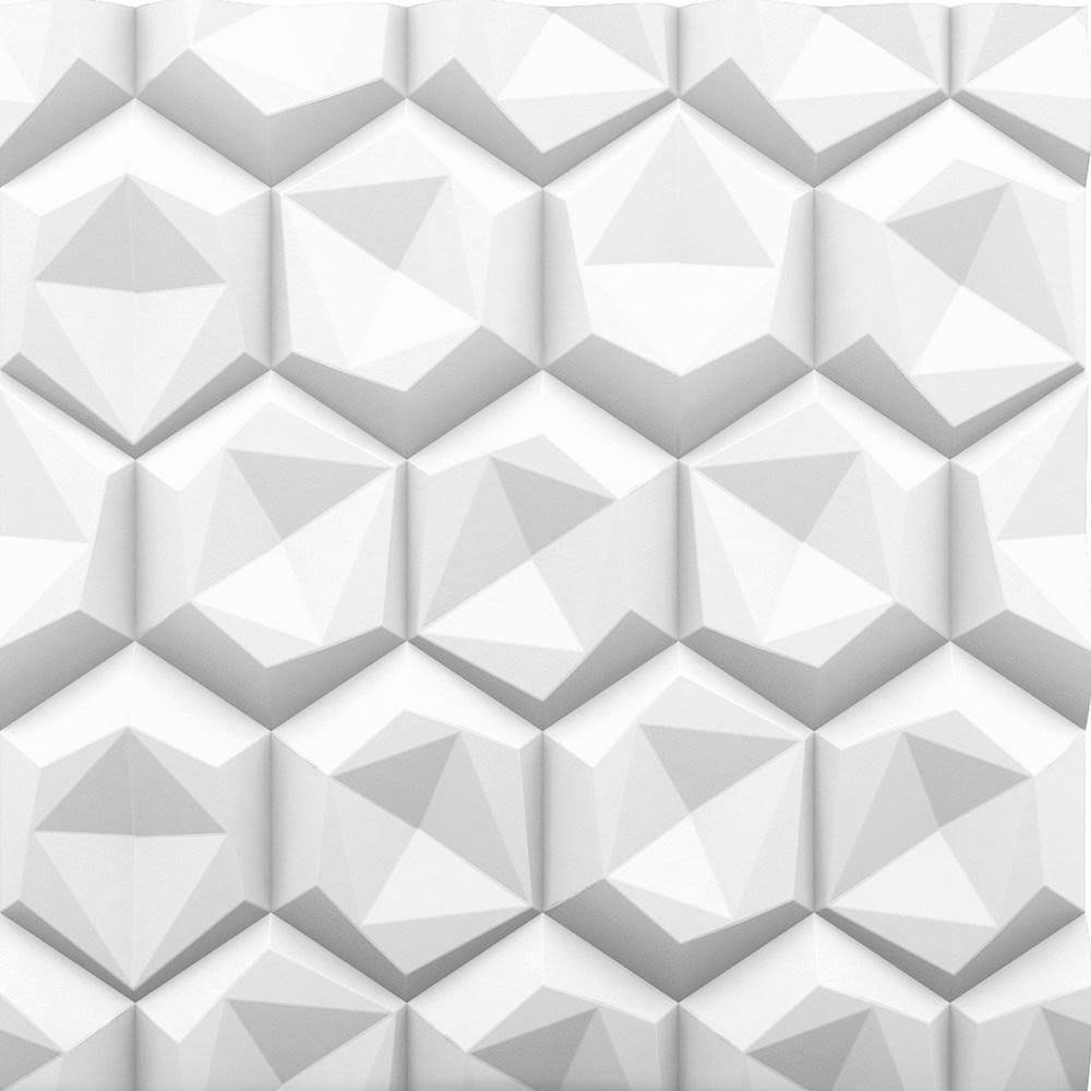 White Hexagon Foam Wall Panels (Case / 48 sq.ft) A52147