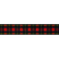 Black and Red Plaid Polyester Webbing, 50 Yards O745813