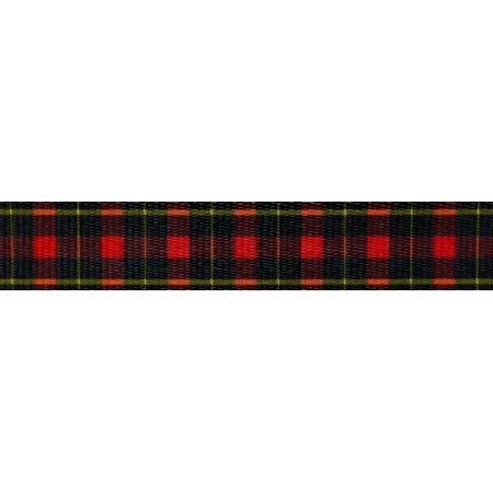 Black and Red Plaid Polyester Webbing, 50 Yards O745813