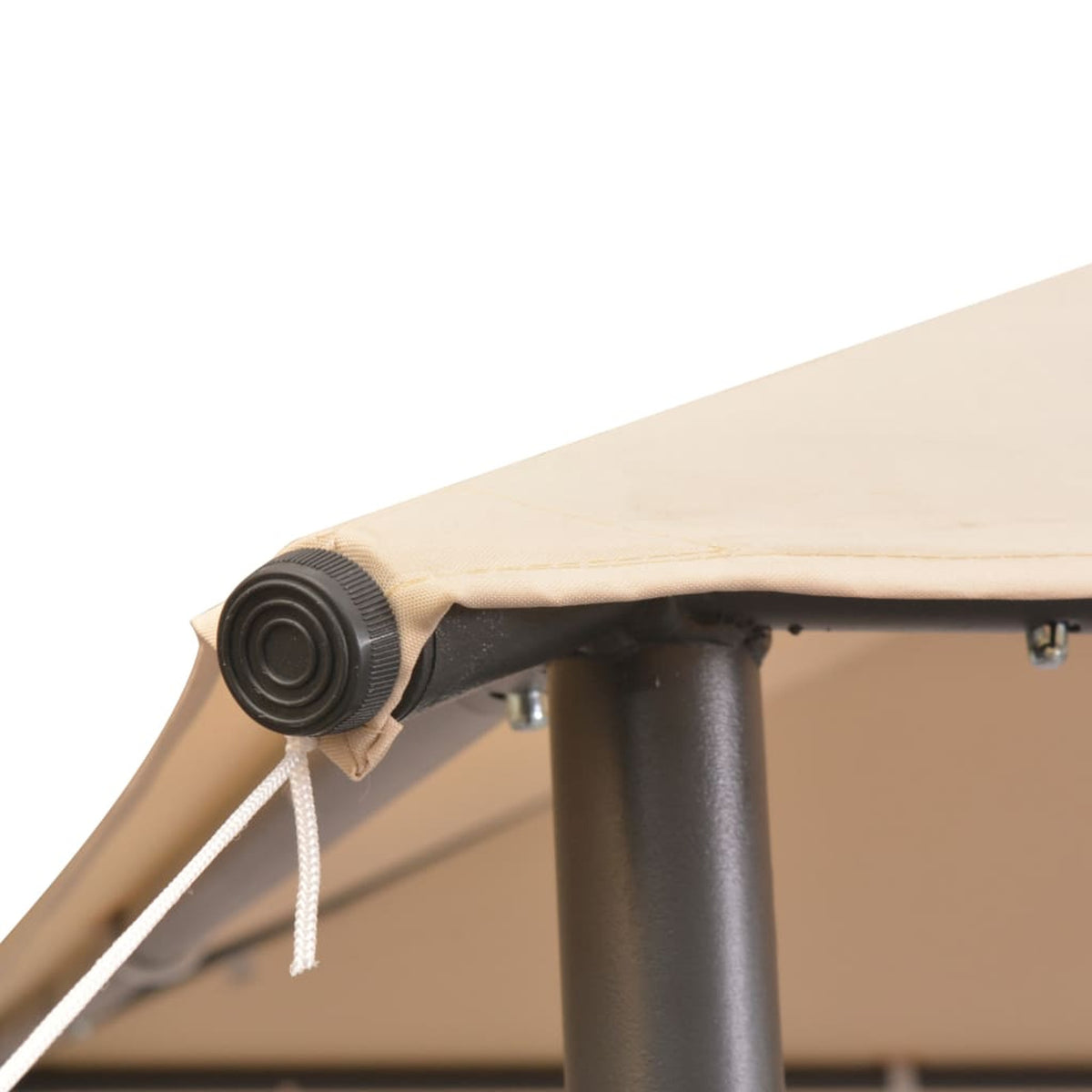 Beige Steel Gazebo Tent Canopy I19446