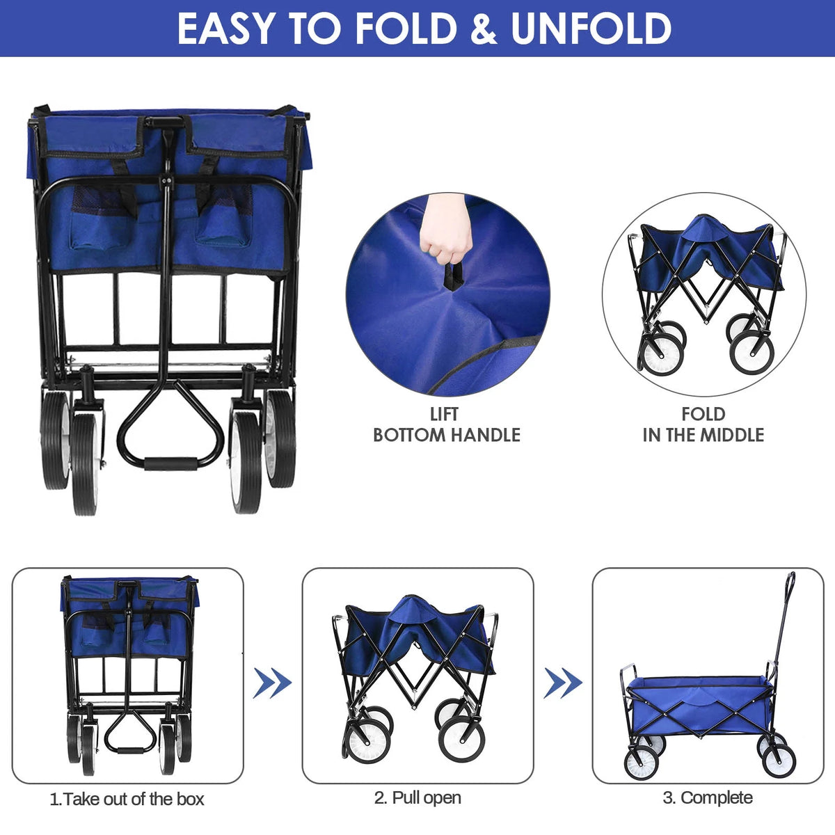 Collapsible Outdoor Utility Wagon Cart L8231