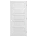36 in. x 80 in. 5-Panel Left-Handed Hollow-Core Smooth Primed Composite Prehung Interior Door S733