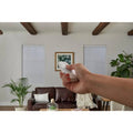 White Cordless Blackout Motorized Cellular Shade with Remote Control K2162