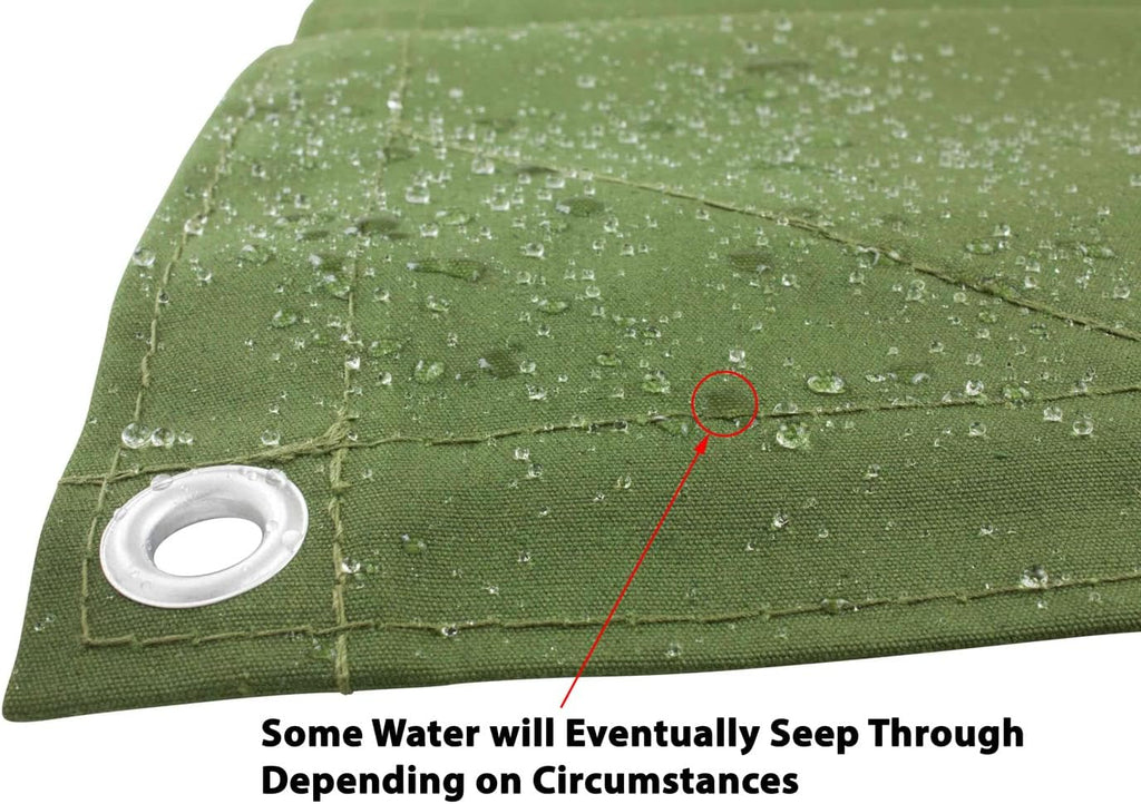 10' x 16' Green Canvas Tarp 12oz Pack of 2 C9414