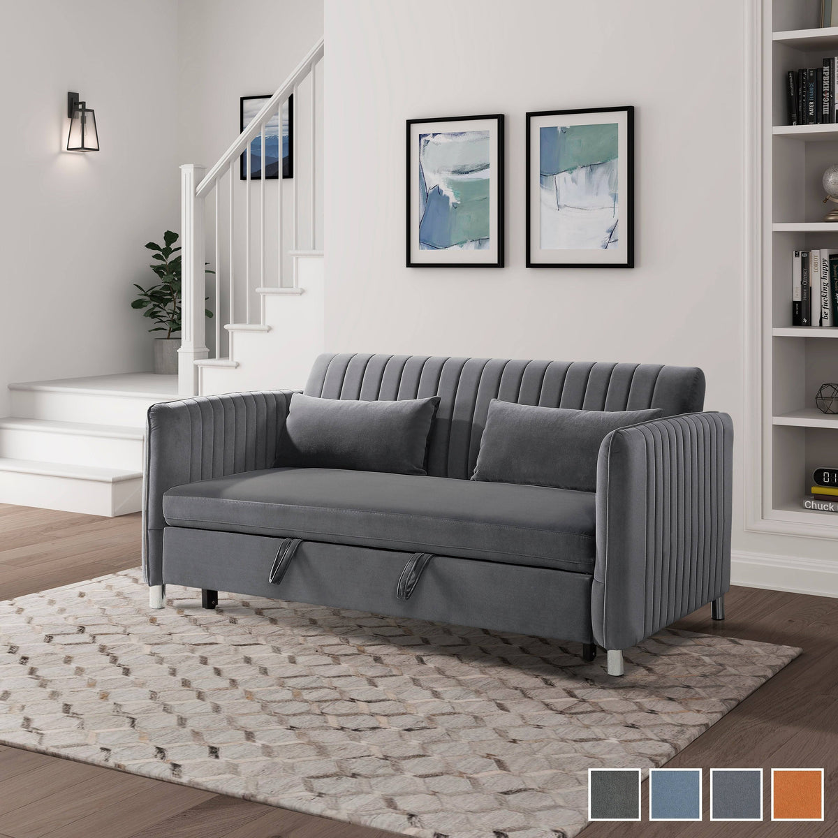 Convertible Sofa Bed Brownish Grey N19724