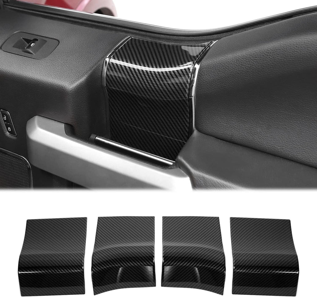 Red Carbon Fiber Interior Door Handle Panel Trim Cover Q912792