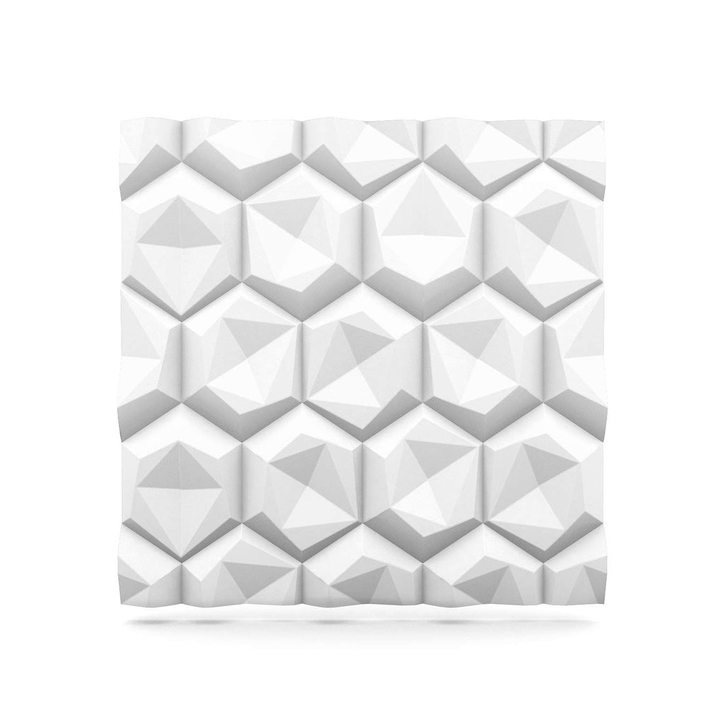 White Hexagon Foam Wall Panels (Case / 48 sq.ft) A52147