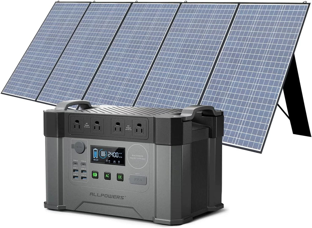 2000W 1500Wh Portable Power Station with 4 AC Outlets Q945538