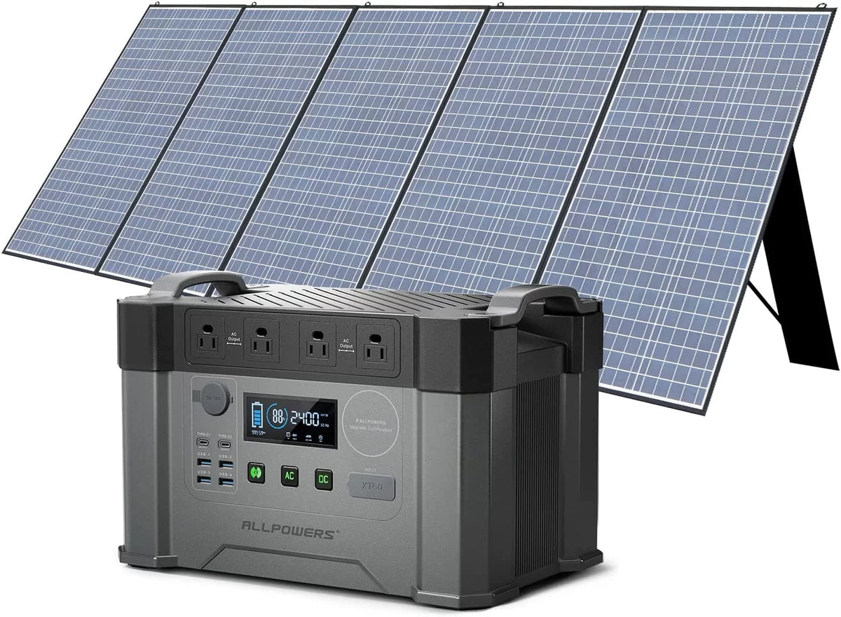 2000W 1500Wh Portable Power Station with 4 AC Outlets Q945538