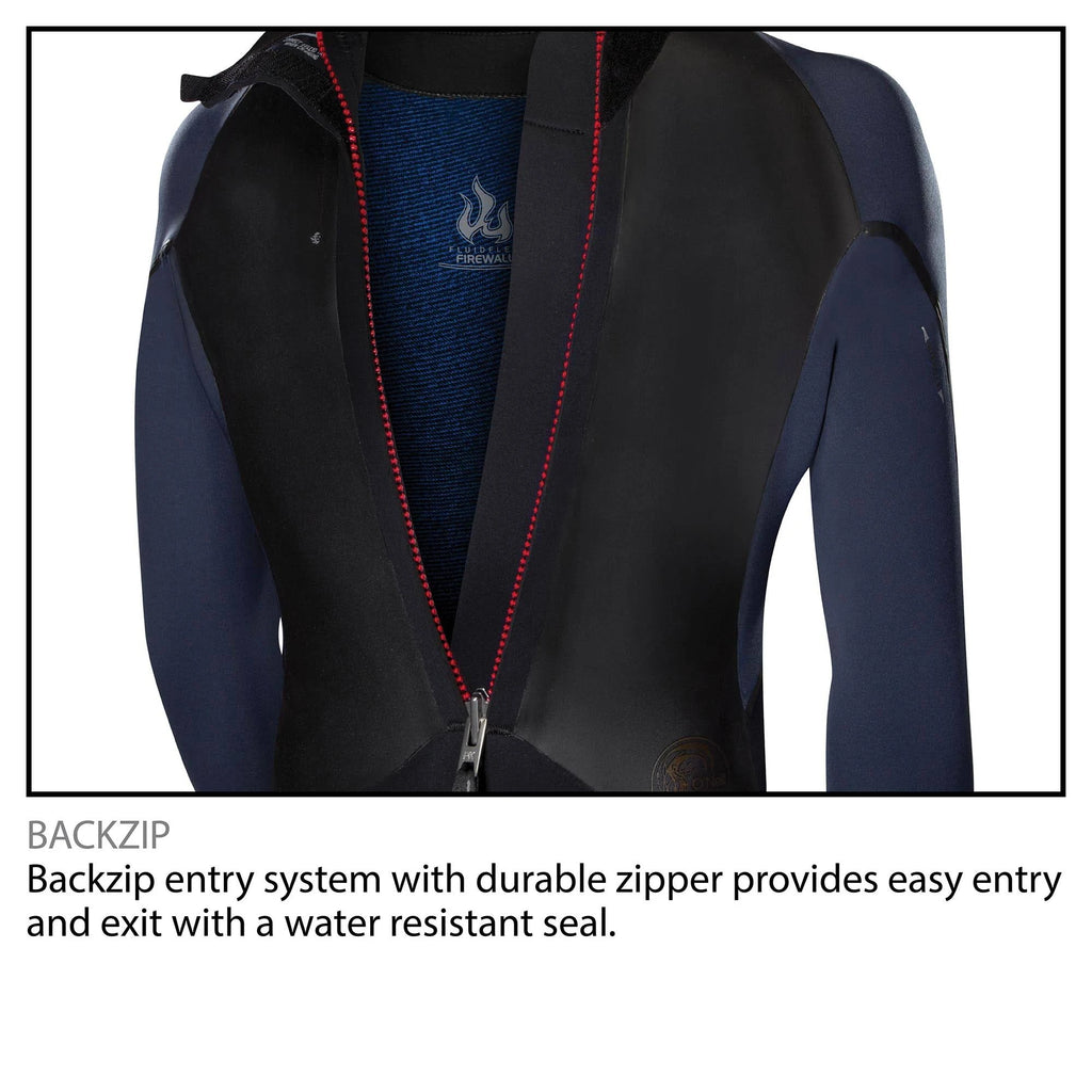 Black 3/2mm Back Zip Full Wetsuit P67340