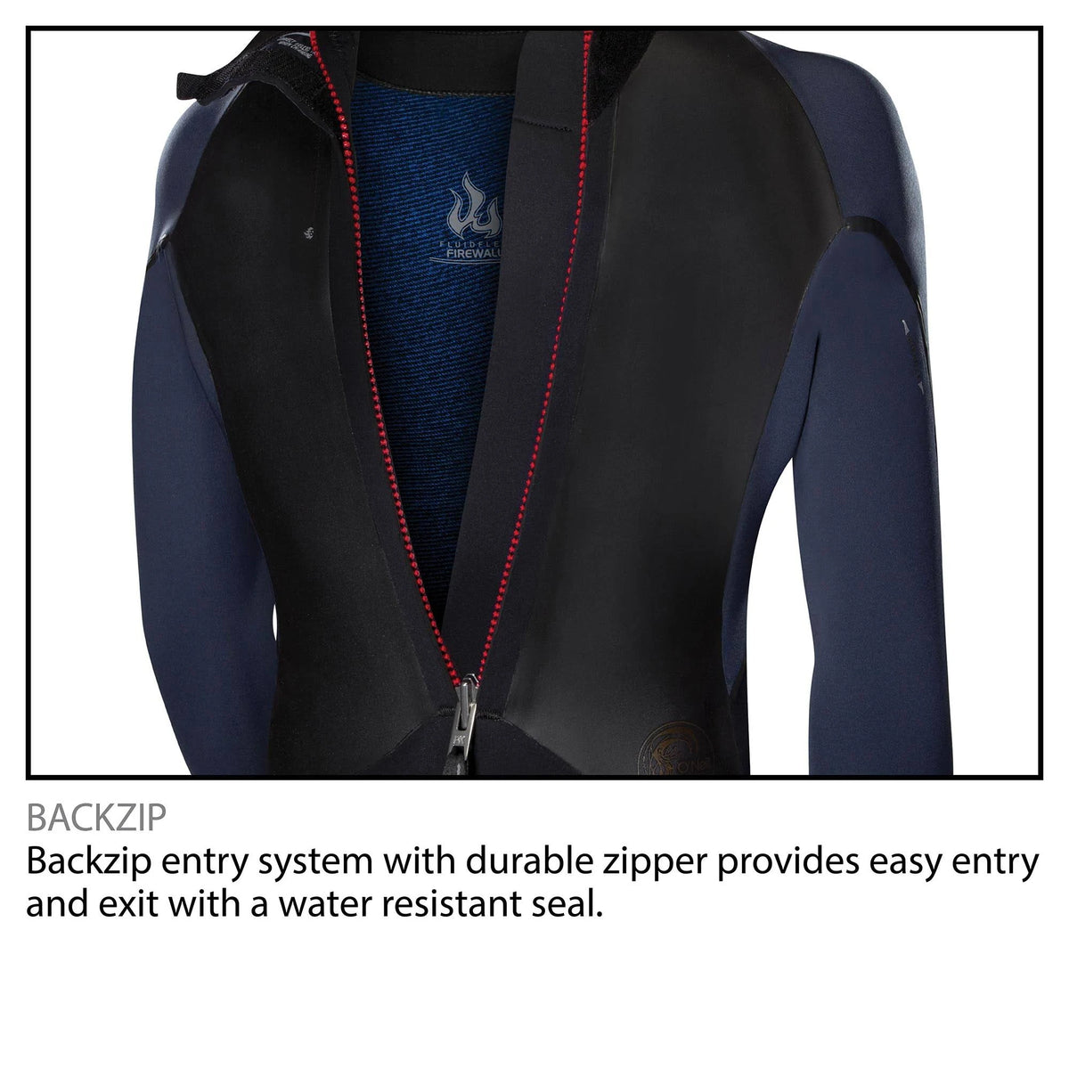 Black 3/2mm Back Zip Full Wetsuit P67340