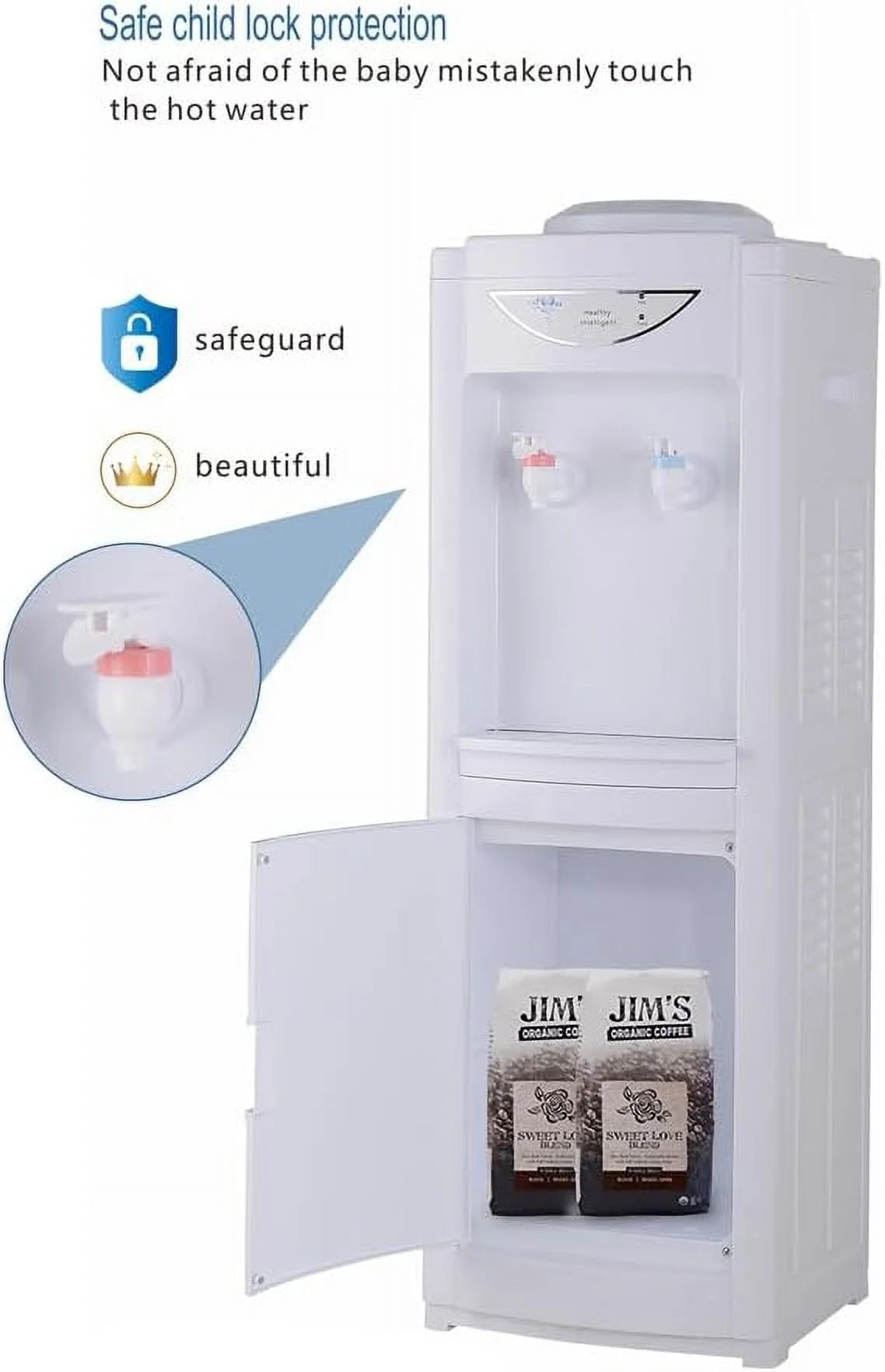 White Top-Loading Water Cooler Dispenser M4843
