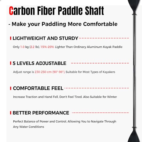 Adjustable Carbon Fiber Kayak Paddle Y2574