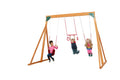 Cedar Swingset with Belt Swings and Trapeze Bar Q107132