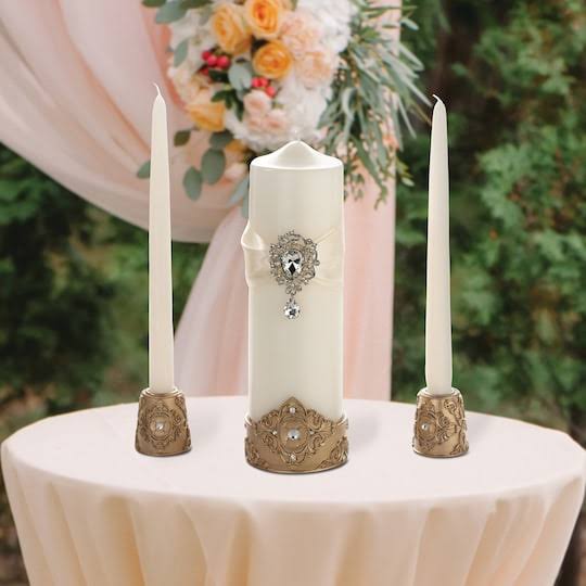 Ivory Candle Wedding Ceremony Set T4089