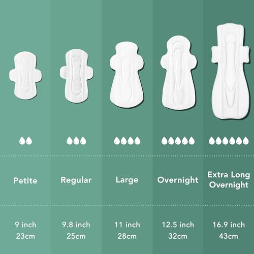 Organic Cotton Cover Pads, Regular Absorbency, Unscented, Ultra Thin Pads with Wings, 56 Total U211366