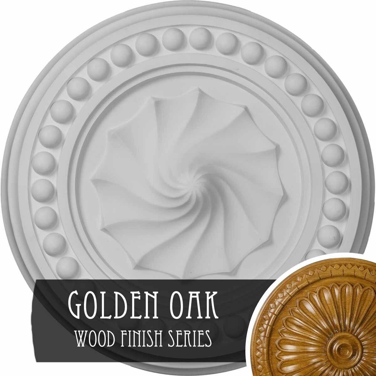 15 3/4x22OD x 2x22P Hand-Painted Golden Oak Ceiling Medallion S688