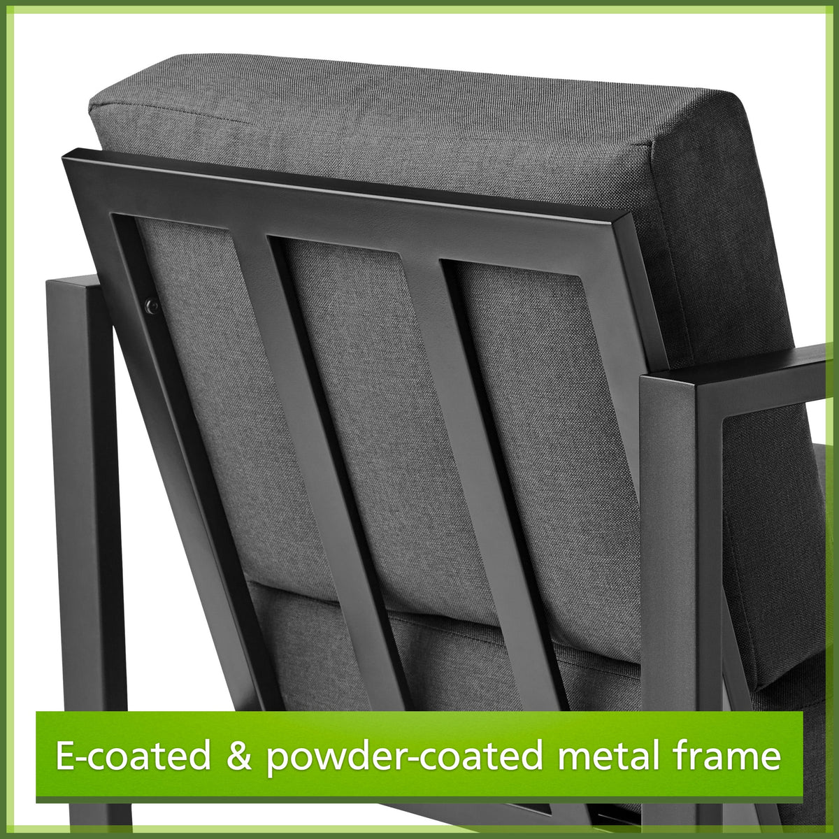 4-Piece Outdoor Patio Conversation Set, Seats 4, Gray R10900