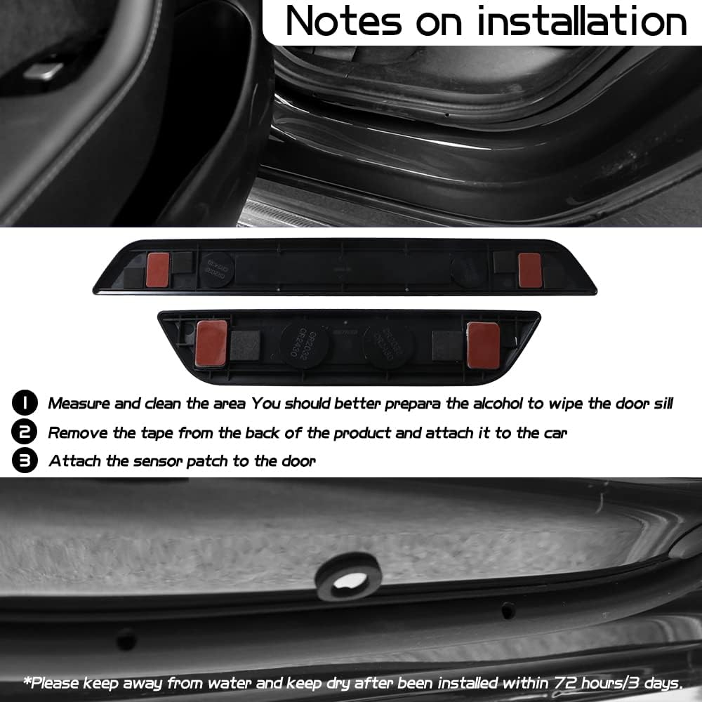 Door Sill Protector with LED Light, 4 Pieces Front/Rear Sill Plate Protector A6767