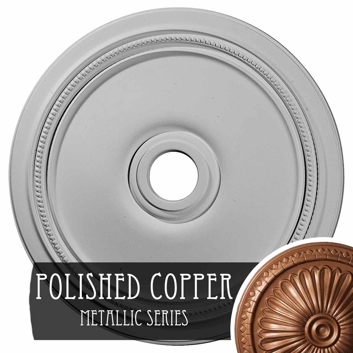 Diane Ceiling Medallion Hand-Painted Polished Copper H49617