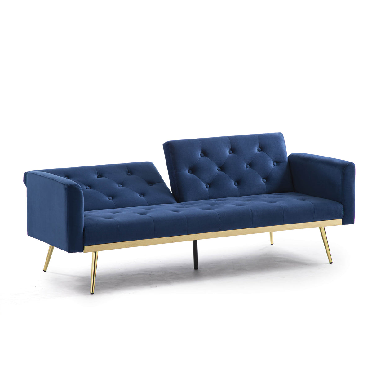 Adjustable Futon Sofa Bed with 2 Pillows Z816
