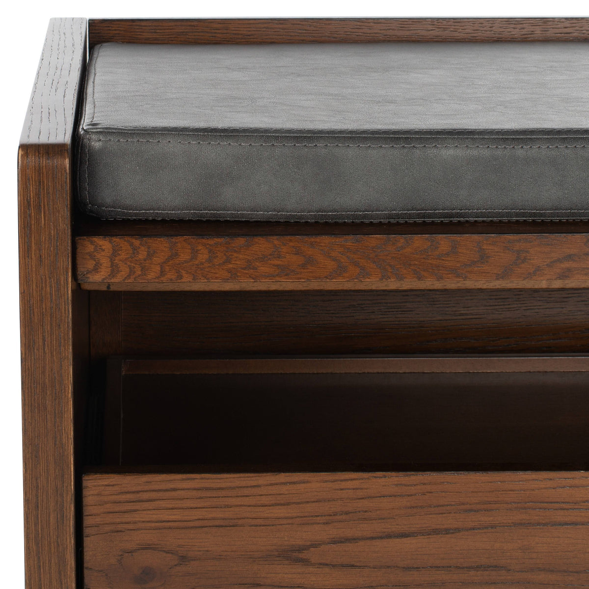Grey/Walnut Storage Bench H734571