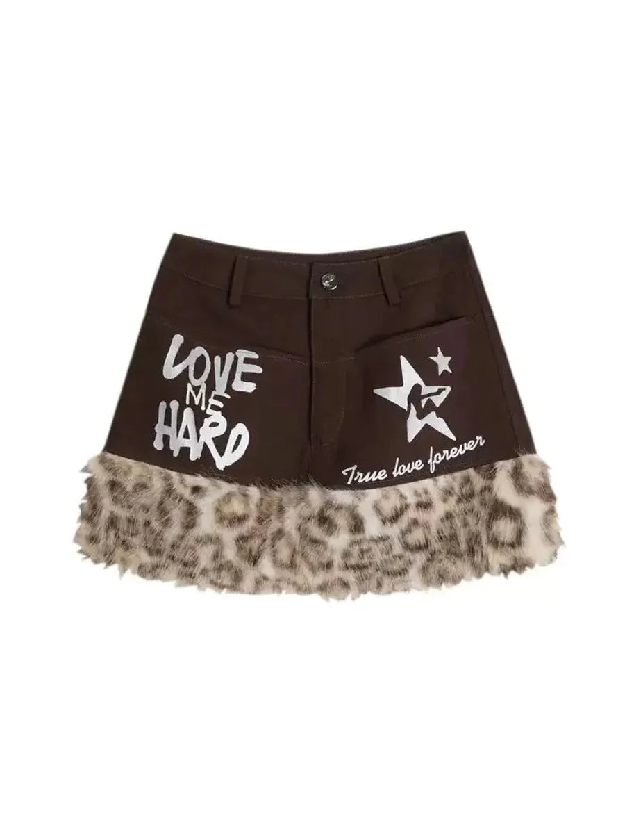 Cheetah Fluffy Skirt N693831