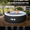 4 Person 6ft Inflatable Hot Tub Pool with Massage Jets K18322