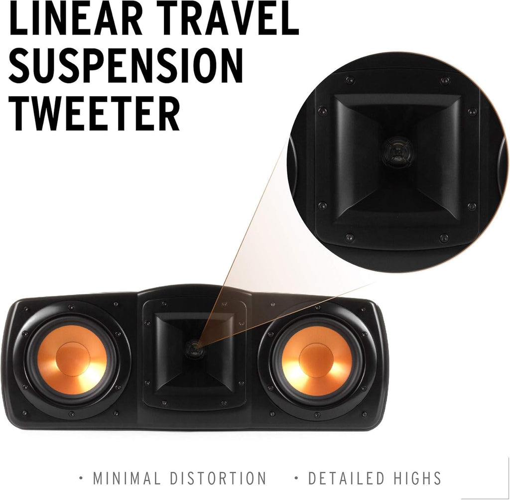 Black Center Channel Speaker with Dual 5.25” Woofers and 1” Tweeter X3513
