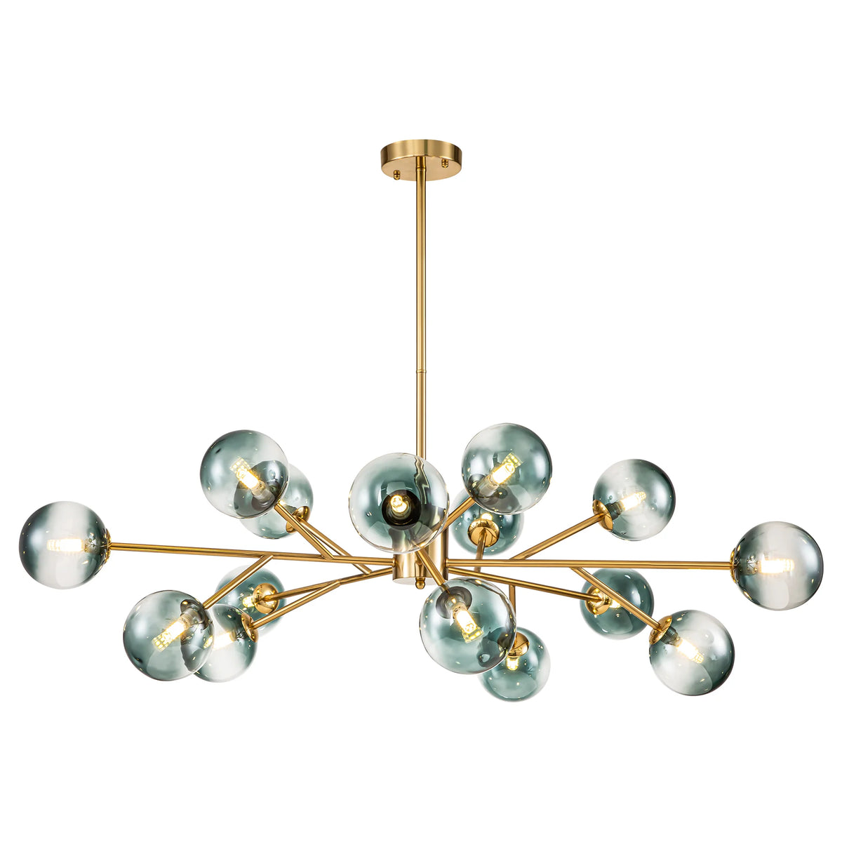15-Light Glass Bubble Chandelier B49167