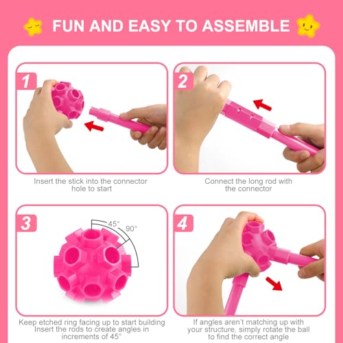140 Pcs STEM Construction Fort Building Kit H6296