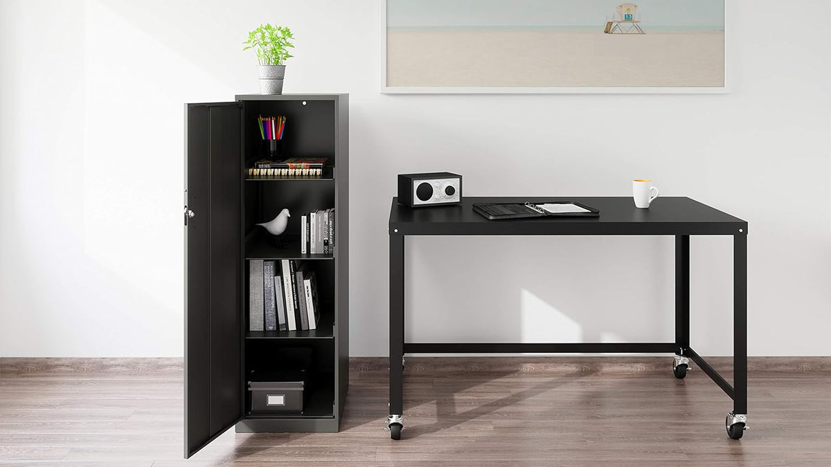 Charcoal 4 Shelf Personal Cabinet K7681