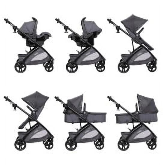 Gray 6-in-1 Modular Travel System with Infant Car Seat S936