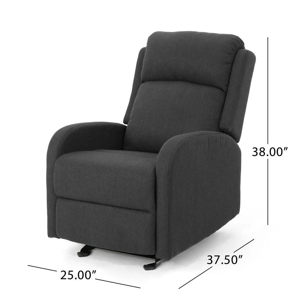 Dark Gray Fabric Rocking Recliner G1348