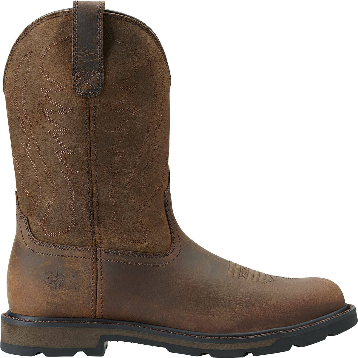 Brown Pull On Work Boots N620
