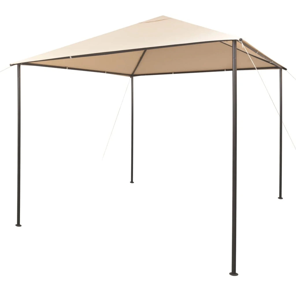 Beige Steel Gazebo Tent Canopy I19446
