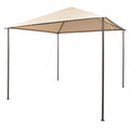 Beige Steel Gazebo Tent Canopy I19446